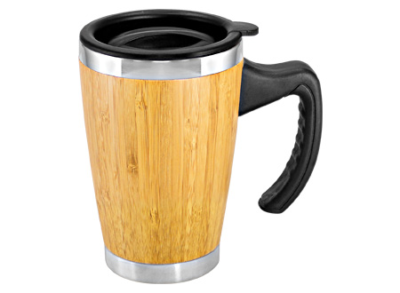 Mug de Bamboo con Asa Plástica